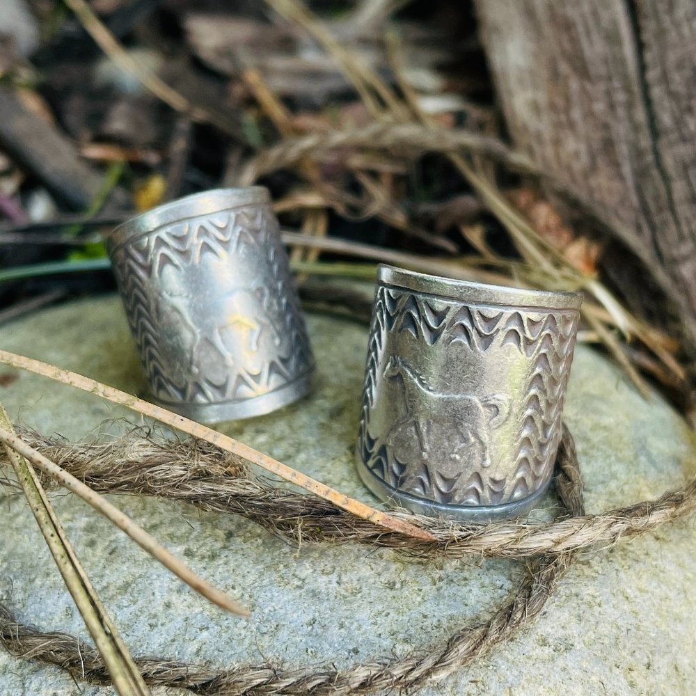 NWT Sterling Horse Petroglyph ring Sz 7